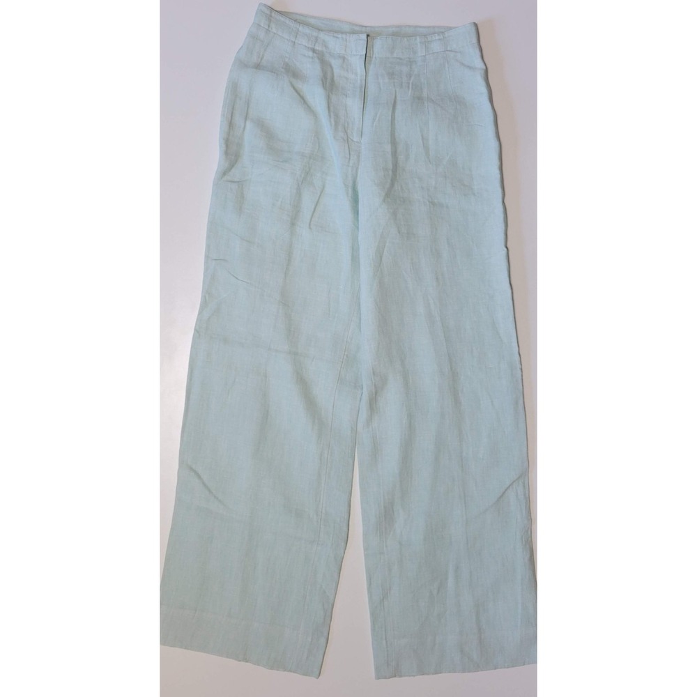 J. Jill High Waist Green Linen Pants